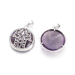 Pendentifs en améthyste naturelle&nbsp;G-L512-J02