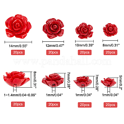 80 pz 4 perline di corallo sintetico tinto&nbsp;CORA-GA0001-01