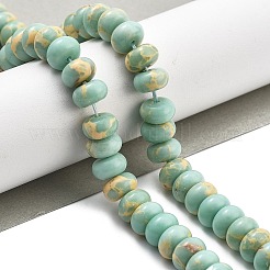 Synthetische Aqua Terra Jaspis Perlen Stränge&nbsp;G-F224-02-8x5mm-01