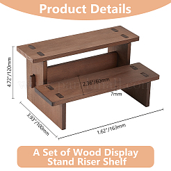 2-stöckiger Schmuck-Organizer aus Holz&nbsp;ODIS-WH0058-19A