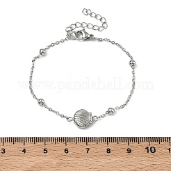 Braccialetti a maglie in acciaio inossidabile 304 con tema vita marina&nbsp;BJEW-F534-02P