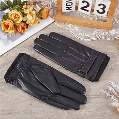 Warme PU-Lederhandschuhe für Herren&nbsp;AJEW-CL0003-31B