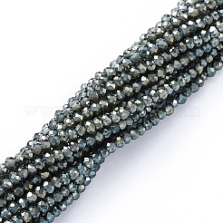 Chapelets de perles en verre électroplaqué&nbsp;X-EGLA-F149-FR-02