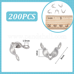 200 Stück Perlenspitzen aus Edelstahl 304&nbsp;STAS-UN0029-20