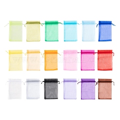 90 stücke 18 stil organzabeutel schmuck aufbewahrungsbeutel hochzeitsbevorzugung party mesh kordelzug geschenk&nbsp;OP-LS0001-05