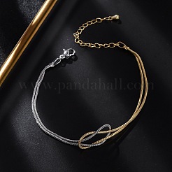 Bracelets à chaîne serpent en laiton pour femmes&nbsp;BJEW-C087-01GP
