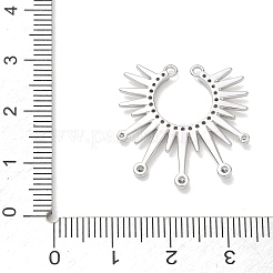 Breloques de connecteur en laiton micro pavé de zircone cubique transparente&nbsp;CU-CBAEC29-01P