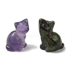 Katzen-Heilfiguren aus natürlichem Edelstein&nbsp;DJEW-D010-02