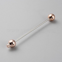 Llavero con cuentas de barra de aleación para hacer joyas&nbsp;KEYC-WH0046-03KCG