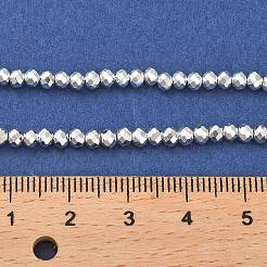 Chapelets de perles en verre électroplaqué&nbsp;EGLA-D030-15A-06