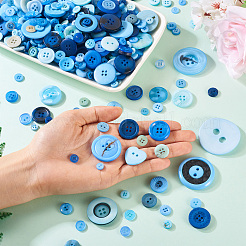 Boutons ronds et plats en résine&nbsp;BUTT-TAC0017-01B