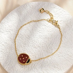 Charm-Armbänder aus Edelstahl 304 mit Ankerkette für Damen&nbsp;BJEW-U024-02G-02