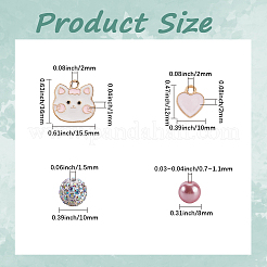 DIY-Sets zur Herstellung von Katzenanhängern aus Emaillelegierung und Glasperlen&nbsp;DIY-SC0030-79