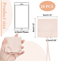 Bolsas de joyería de terciopelo de fibra&nbsp;TP-WH0018-01A