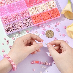 DIY-Schmucksets mit rosa Farbthema&nbsp;DIY-YW0012-89