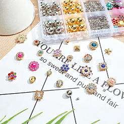Cabochon di strass in resina e perline&nbsp;DIY-WH0204-54