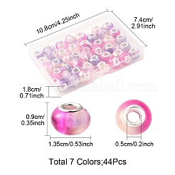 44 Stück 7 Stile UV-beschichtete europäische Harzperlen&nbsp;RESI-FS0002-03