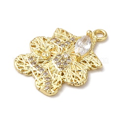 Pendentifs en laiton de placage de rack avec zircone cubique&nbsp;KK-M267-09G