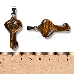 Natürlichen Tigerauge Anhänger&nbsp;G-M424-01P-04
