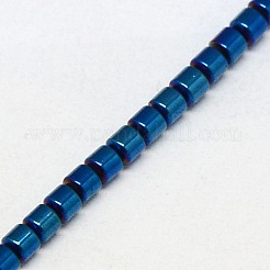 Electroplate non magnetici ematite sintetico fili di perline&nbsp;G-J163-3x3mm-03
