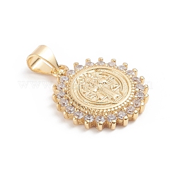 Colgante micropavé cubic zirconia de latón&nbsp;ZIRC-G165-02G