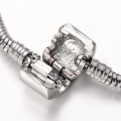 Braccialetti con catene a serpente in stile europeo in acciaio inossidabile 304 resistenti all'ossidazione&nbsp;STAS-I047-02C