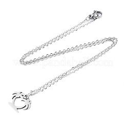 Colliers pendentifs en acier inoxydable 201 anti-ternissement&nbsp;NJEW-S105-JN560-40-1