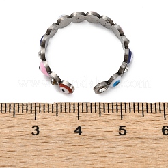 201 offene Manschettenringe aus Edelstahl für Damen&nbsp;RJEW-F172-02P