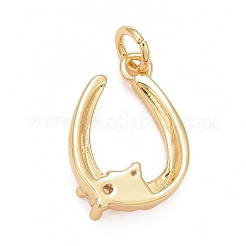 Placage de rack pendentifs en zircone cubique clair en laiton&nbsp;KK-M229-30G