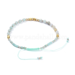 Bracciali di perline intrecciati con fili di nylon regolabili&nbsp;BJEW-JB05161-03