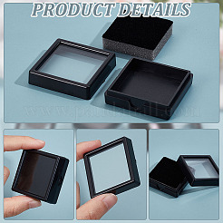 Quadratische Kunststoff-Schaukästen für lose Diamanten&nbsp;CON-WH0092-61B-01