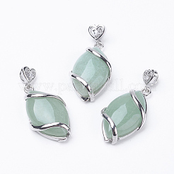 Pendentifs en pierre naturelle & synthétique mixte&nbsp;G-E423-P
