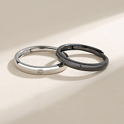 2 Stück Sonne mit Mond Legierung Fingerringe für Paare&nbsp;FS-WGBB794-03