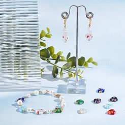 80 Stück 8 Stil handgemachte Millefiori Bunte Malerei Perlen Stränge&nbsp;LAMP-SC0001-20