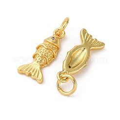 Pendentifs avec zircon cubiques à micro-pavés en laiton&nbsp;KK-I276-07G