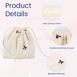 Tragbare Reise-Clutch aus Baumwolle mit Kordelzug&nbsp;ABAG-WH20005-25B