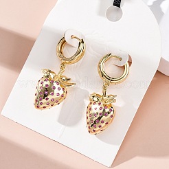 Micro ottone spianare zirconi Orecchini a cerchio&nbsp;EJEW-R016-23G