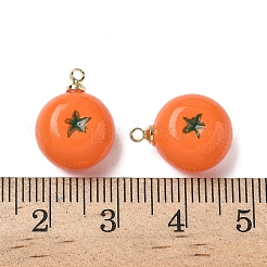 Pendenti in resina opaca a forma di frutta&nbsp;RESI-D312-07C-G