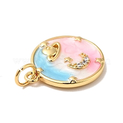 Porte micro ouvrent pendentifs zircone cubique en laiton de placage&nbsp;X-KK-H431-09G-B
