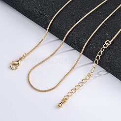 Collane a catena serpente in ottone placcato di lunga durata&nbsp;NJEW-K112-04G-NF