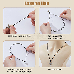20 collier réglable en cordon ciré pour la fabrication&nbsp;AJEW-DC0003-45A