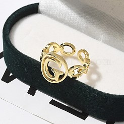 Anelli per polsini aperti in ottone da donna&nbsp;RJEW-K289-01G-G