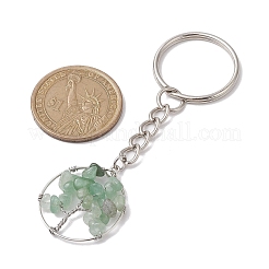 Schlüsselanhänger mit Lebensbaum aus natürlichem Edelstein&nbsp;KEYC-JKC00755