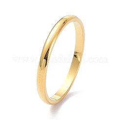 Bague dôme uni poli 2mm pour fille femme&nbsp;LS-RJEW-C012-05B-G