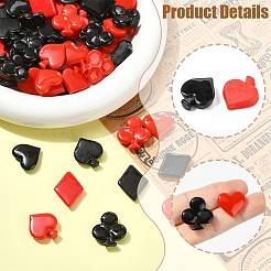 80pcs 8 estilos de cabujones de resina opaca&nbsp;CRES-CJ0001-93