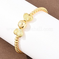 Runde Armbänder aus Messing mit Mikropavé-Fassung aus klaren Zirkonia&nbsp;BJEW-F528-05G