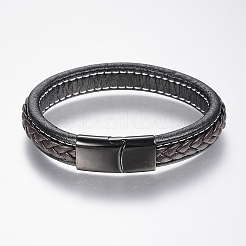 Geflochtenen Lederband Armbänder&nbsp;BJEW-H561-10