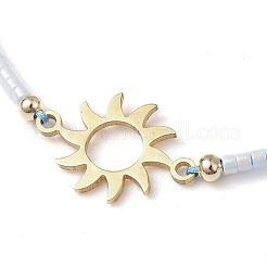 Braccialetti di perline intrecciate con semi di vetro per le donne&nbsp;BJEW-MZ00130-05