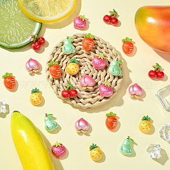 60 Stück 6 Stile undurchsichtige Harz-Decoden-Cabochons&nbsp;RESI-CJ0004-15