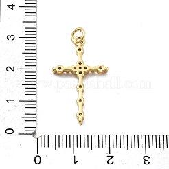 Vrais pendentifs en laiton plaqué 18k or véritable micro pavé zircone cubique&nbsp;KK-L209-101G-02